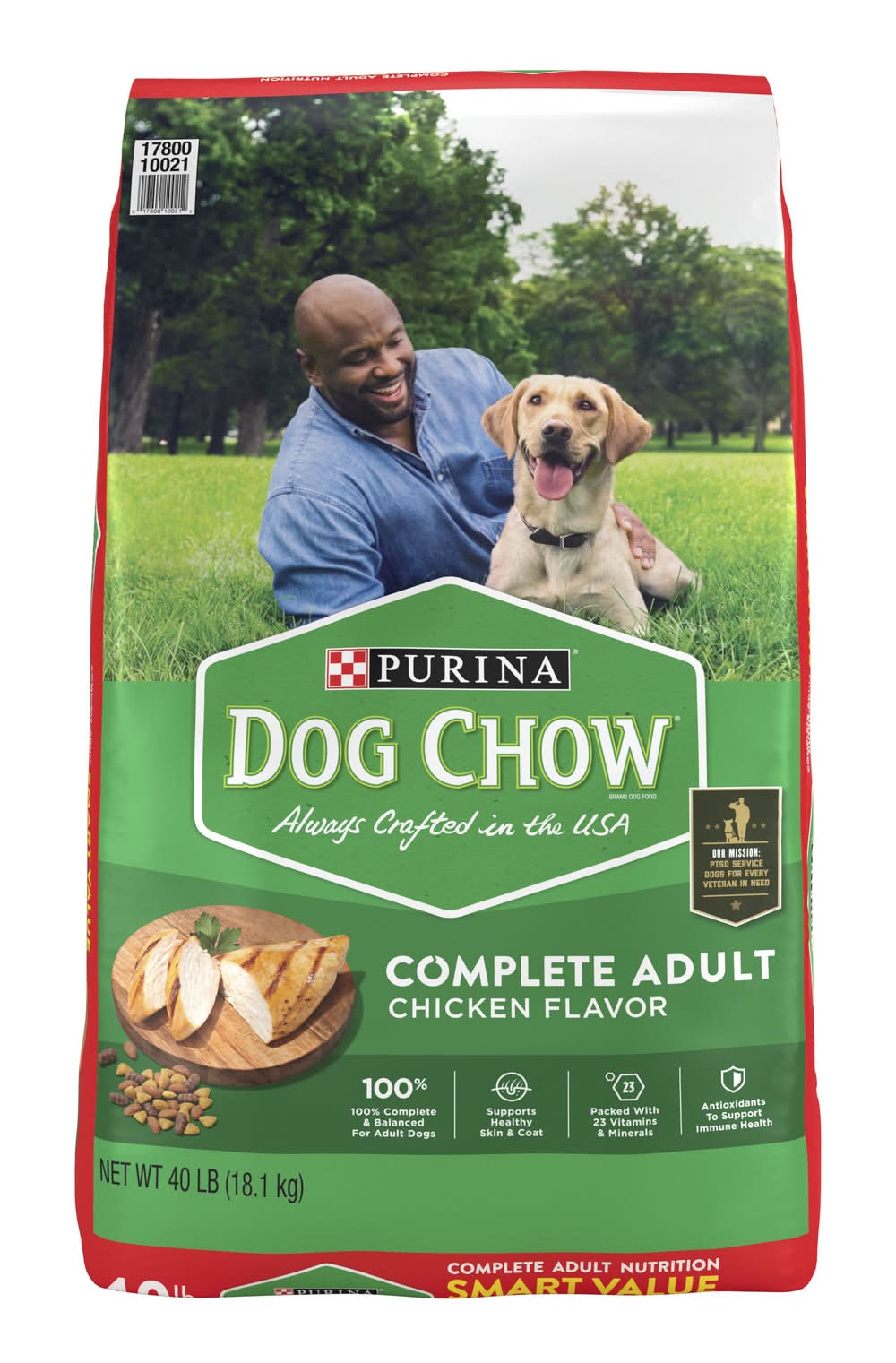 Purina Dog Chow Complete Dry Dog Food, Chicken, Adult (40 lbs)