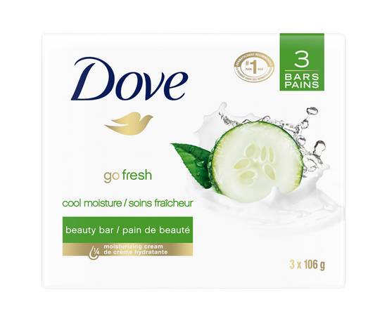 Dove Cool Moisture Cucumber and Green Tea Beauty Bar (3 x 106 g)
