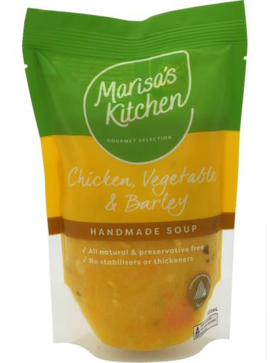 Marisa’s Kitchen Chicken Vegetable & Barley Soup (500mL)