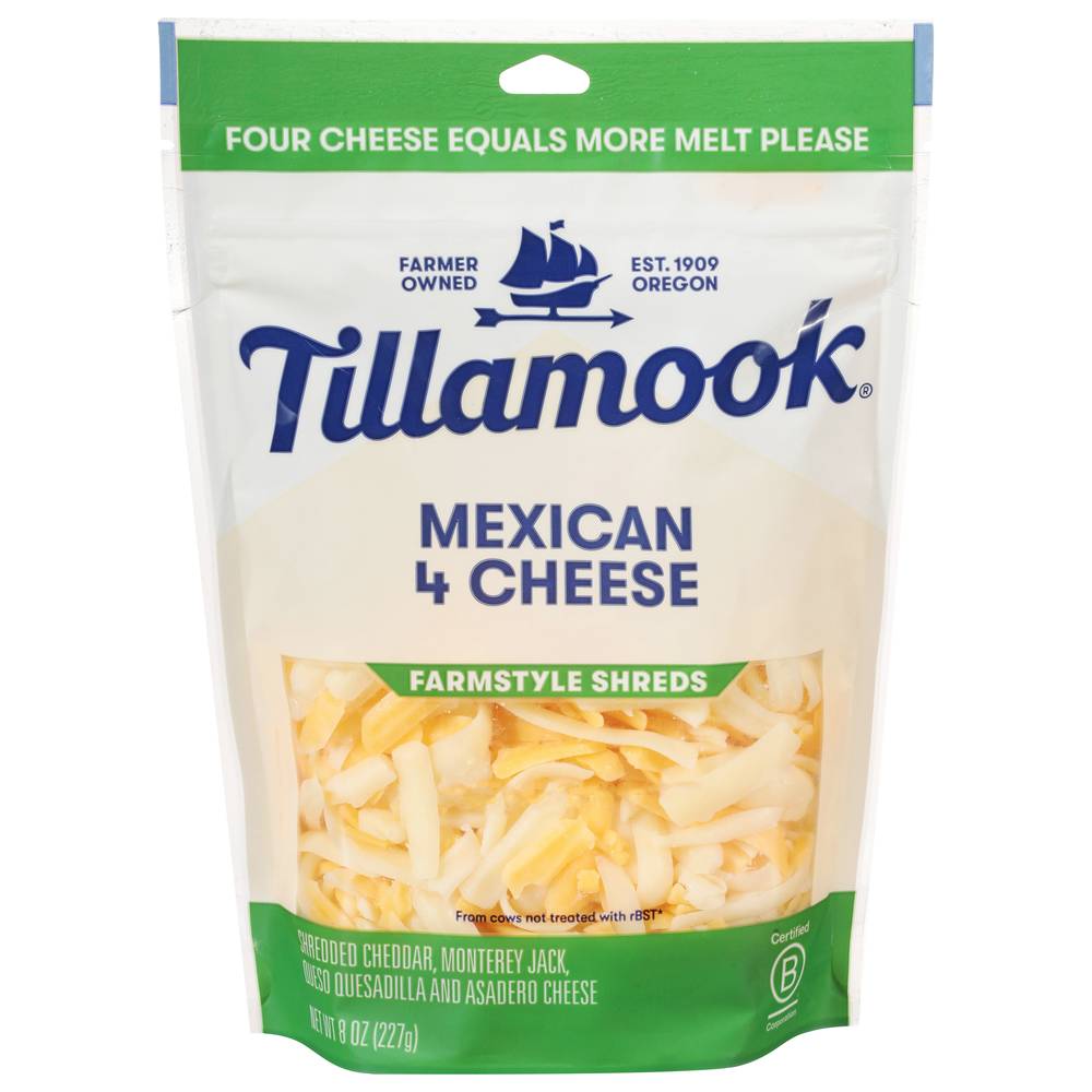 Tillamook Farmstyle Cut Mexican 4 Cheese Shredded Blend