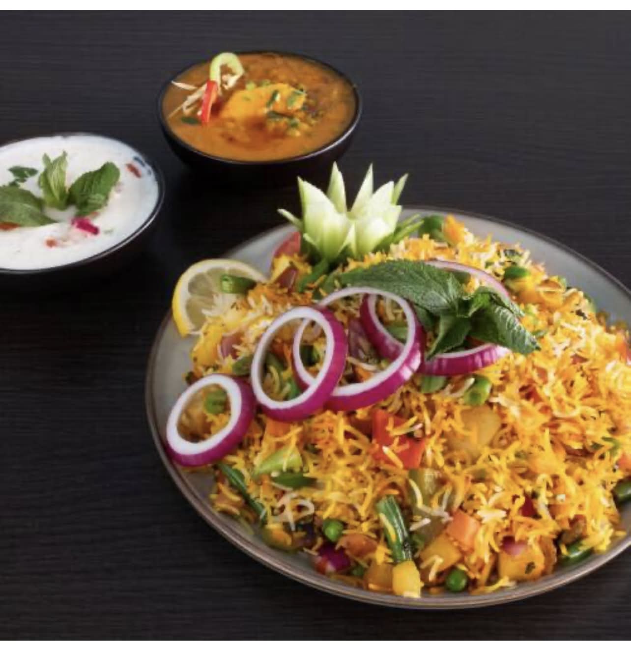Menu biryani kofta