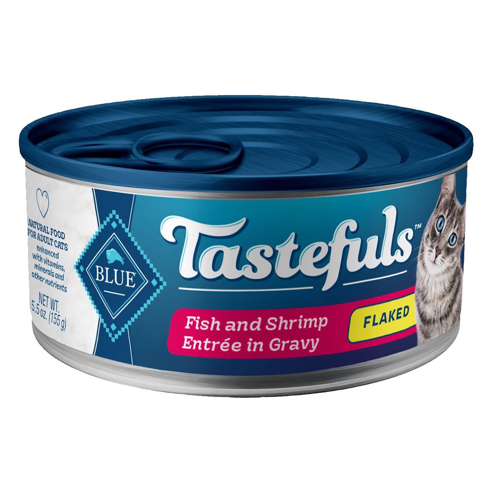 Blue Buffalo® Tastefuls™ Flaked Wet Cat Food - Natural, Fish & Shrimp (Flavor: Fish & Shrimp, Size: 5.5 Oz)