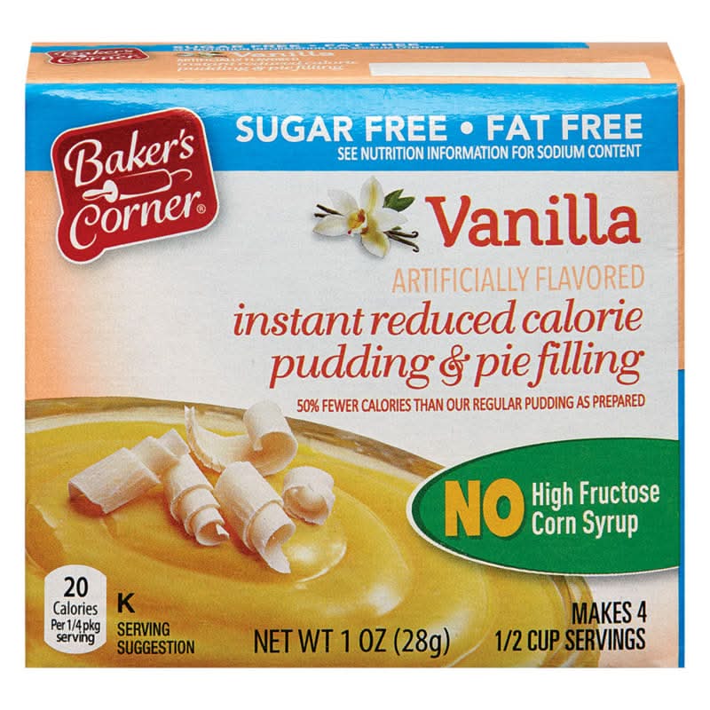 Baker's Corner Sugar Free Instant Pudding Mix, Vanilla (1 oz)