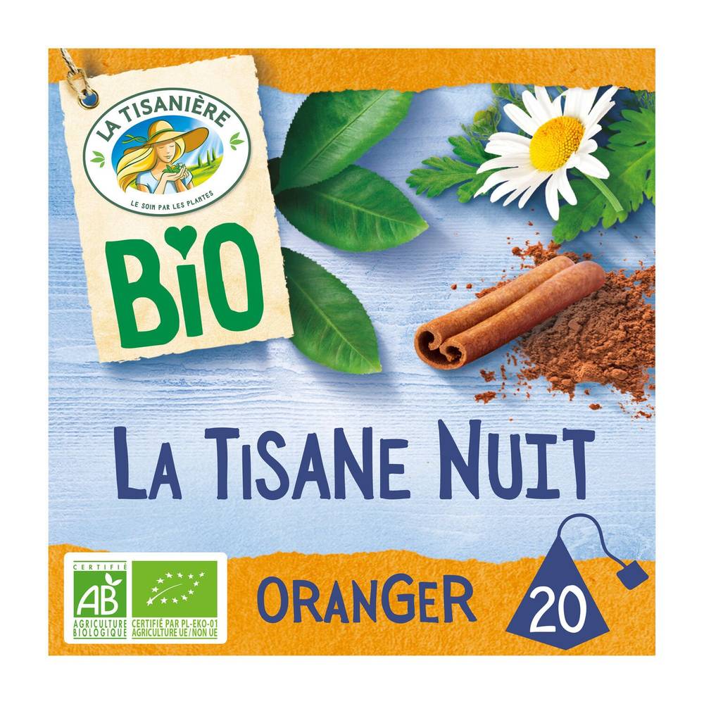 La Tisanière - La tisane nuit bio au fleur d'oranger (20 pièces)