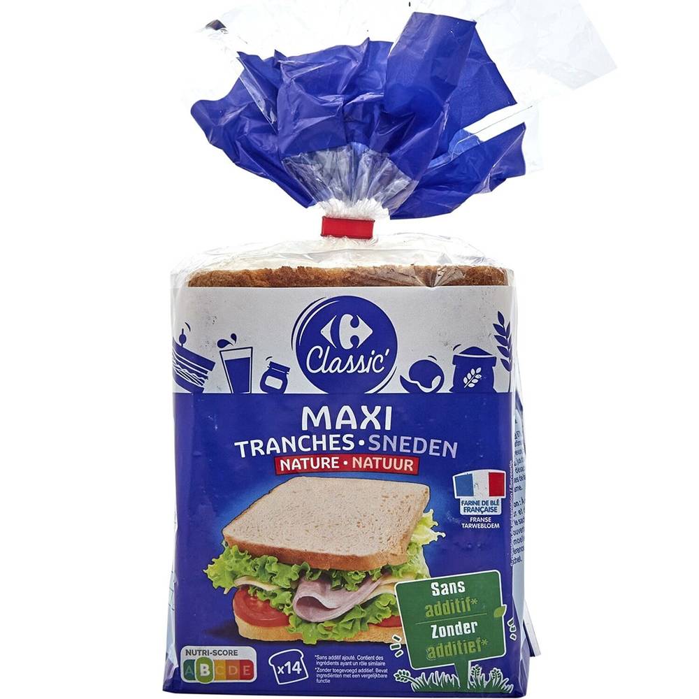 Carrefour Classic' - Pain de mie nature tranché