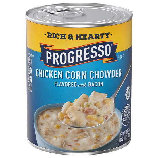 Progresso Rich & Hearty Chicken Corn Chowder Soup With Bacon
