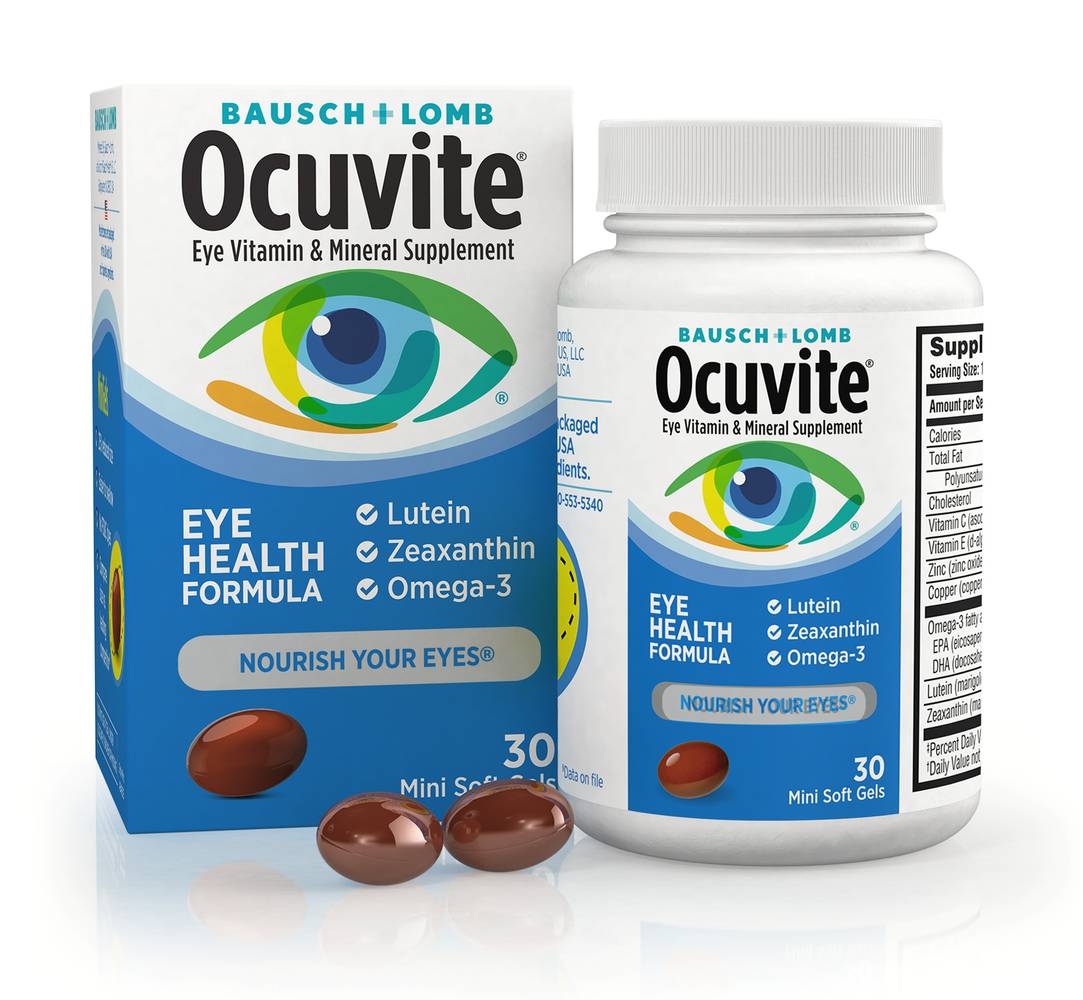 Ocuvite Bausch + Lomb Eye Supplement Softgels (2.2 oz, 30 ct)
