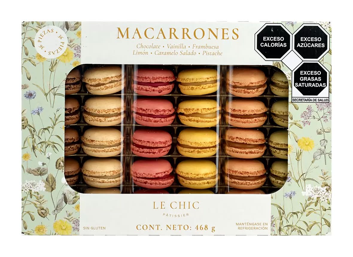 Le Chic Pâtissier · Macarrones franceses sin gluten, surtidos (468 g)