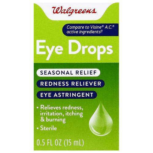 Walgreens Eye Drops Seasonal Itch Redness - 0.5 oz