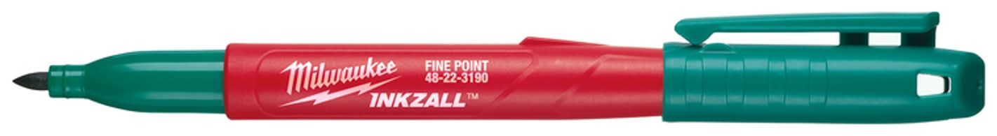 Milwaukee Inkzall Green Fine Tip Permanent Marker 1 Pk