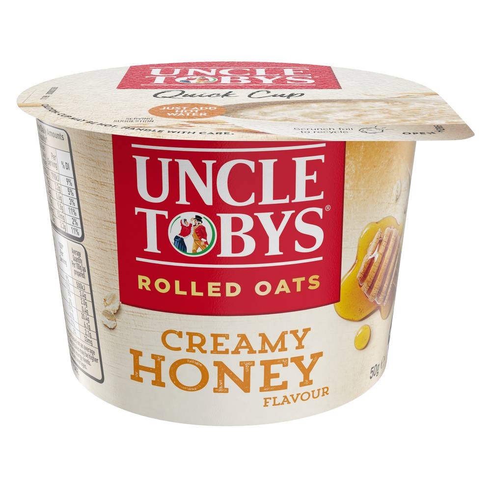 Uncle Tobys Rolled Oats Quick Cup Porridge (50g)