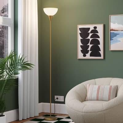 Room Essentials Torchiere Floor Lamp, Gold