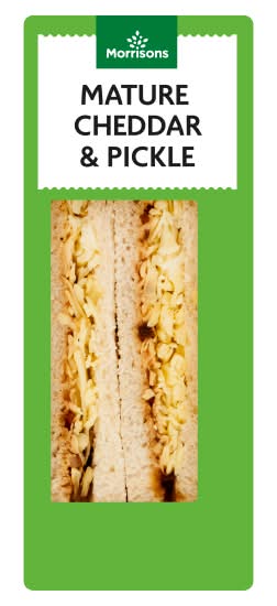 Morrisons Mature Cheddar & Pickle on White Bread
