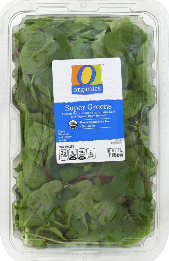 O Organics Organic Super Greens Baby Spinach Chard Kale (16 oz)