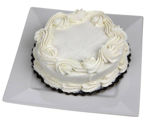 Round White Cake with White Icing