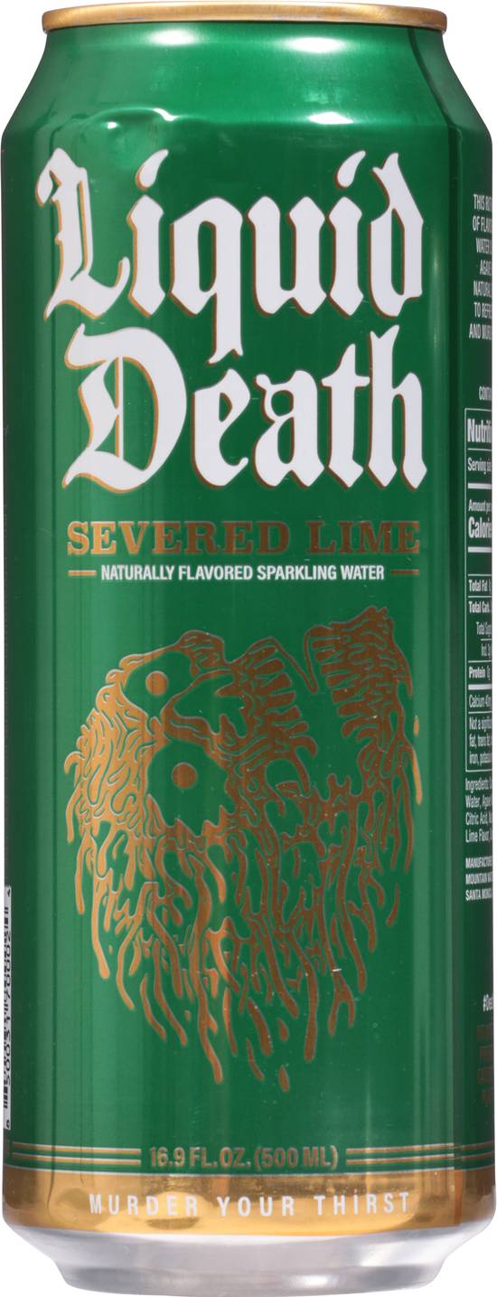 Liquid Death Severed Lime Sparkling Water (16.9 fl oz)