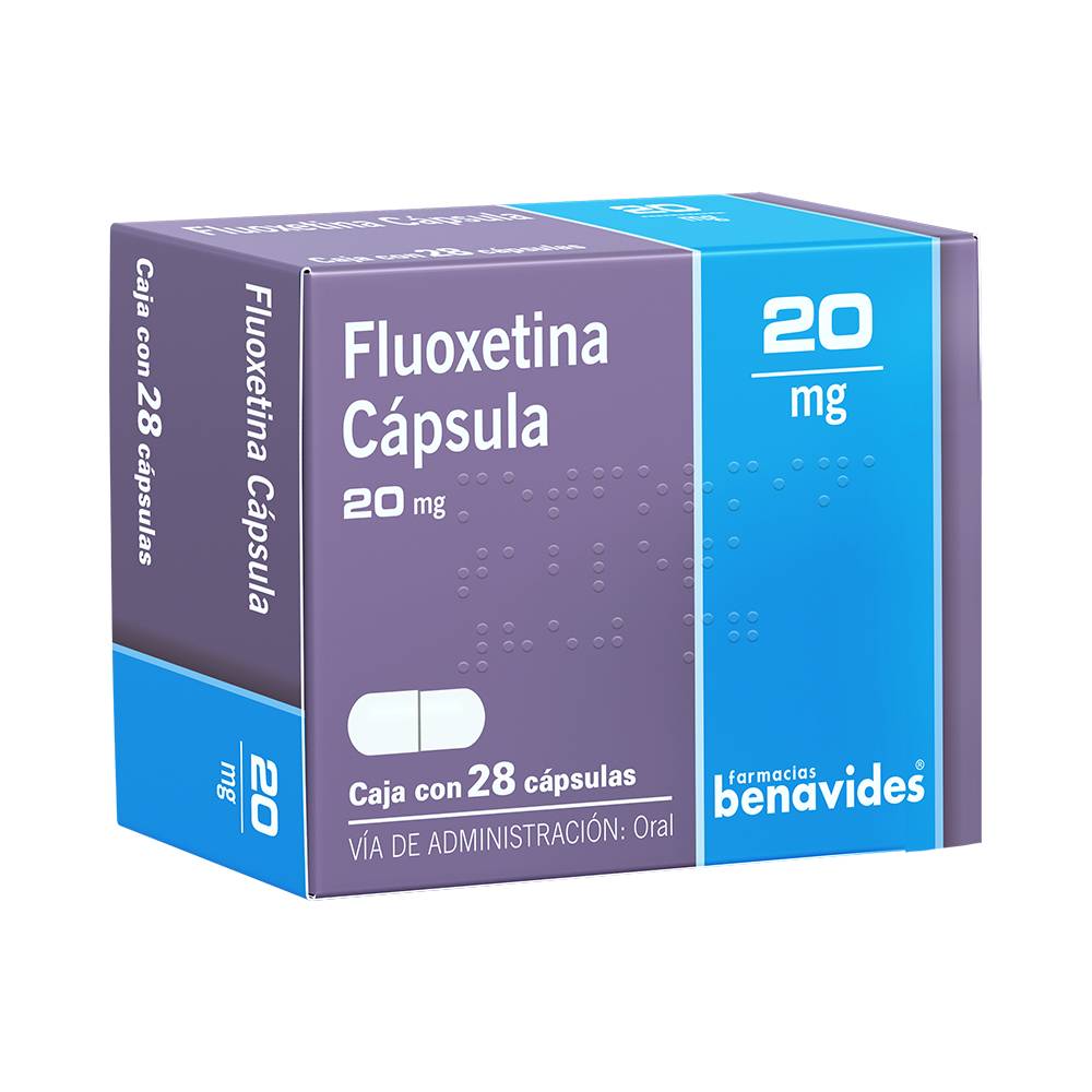 Farmacias Benavides · Fluoxetina cápsulas 20 mg (28 un)