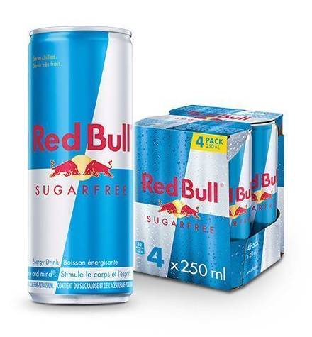 Red Bull Energy Drink Sugarfree - 250ml (4 pack)