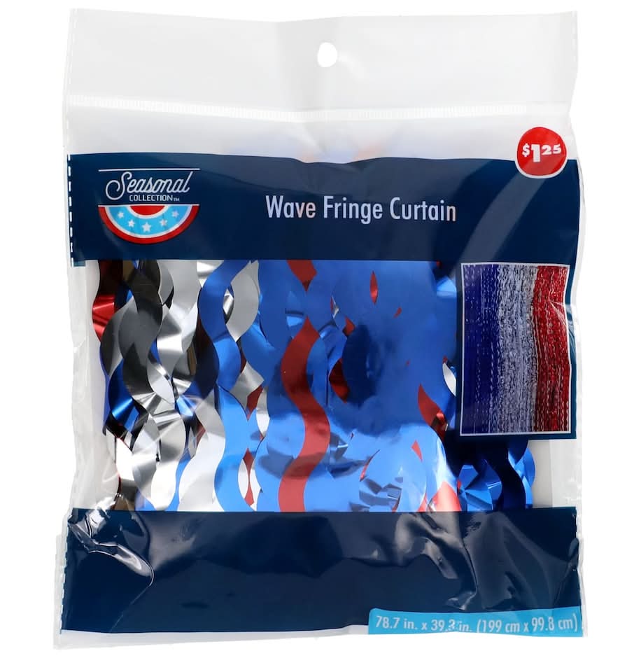Seasonal Collection Wave Fringe Curtain, 78.7x39.3 in, Assorted
