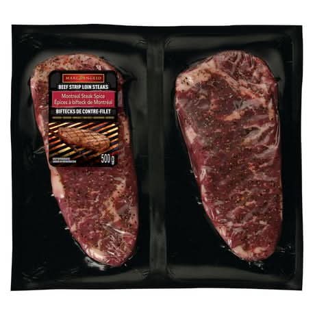 Marcangelo Foods Montreal Spice Beef Strip Loin Steaks (500 g, 2 ct)