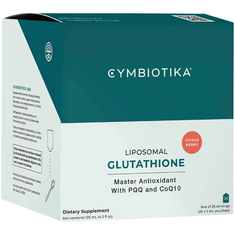 Cymbiotika Liposomal Glutathione Dietary Supplements (25 ct, 5ml) (citrus berry)