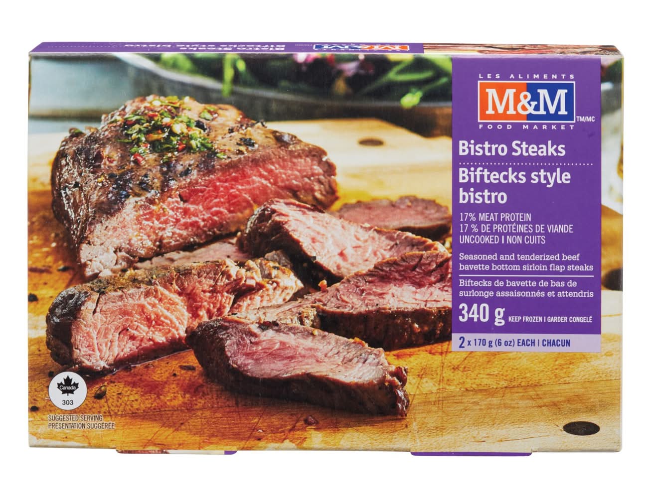 M&M Food Market Bistro Steaks (340 g, 2 ct)