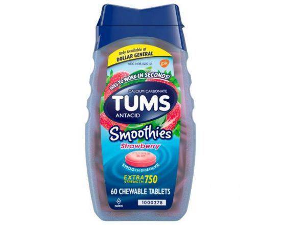 TUMS Strawberry Extra Strength Antacid Chew-able Tablets, 60 ct