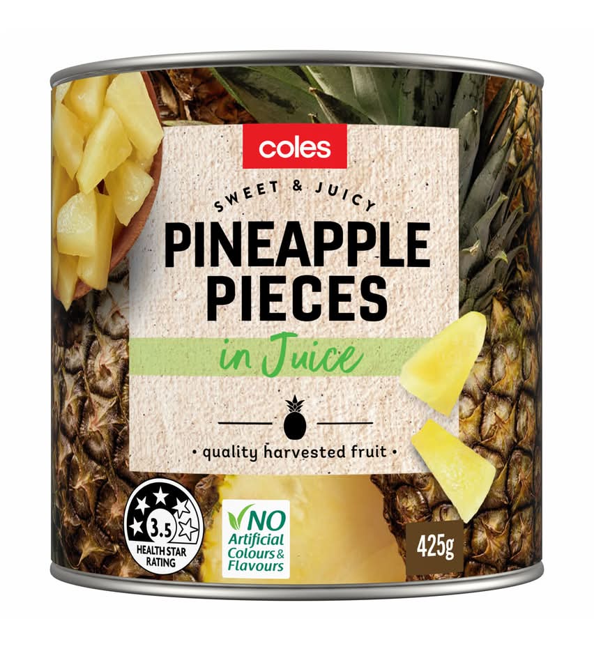 Coles Pineapple Pieces in Juice (425g)