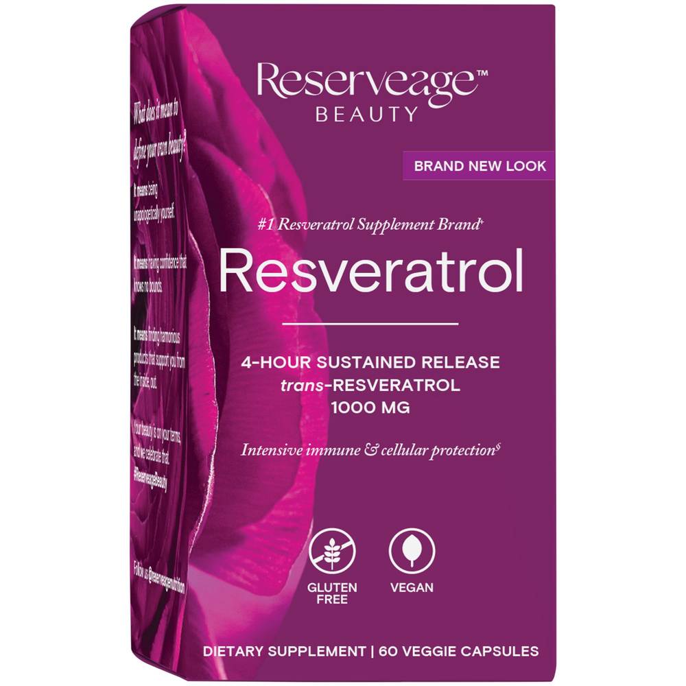Resveratrol - Antioxidant With Trans-Resveratrol For Cellular Protection - 1,000 Mg (60 Capsules)