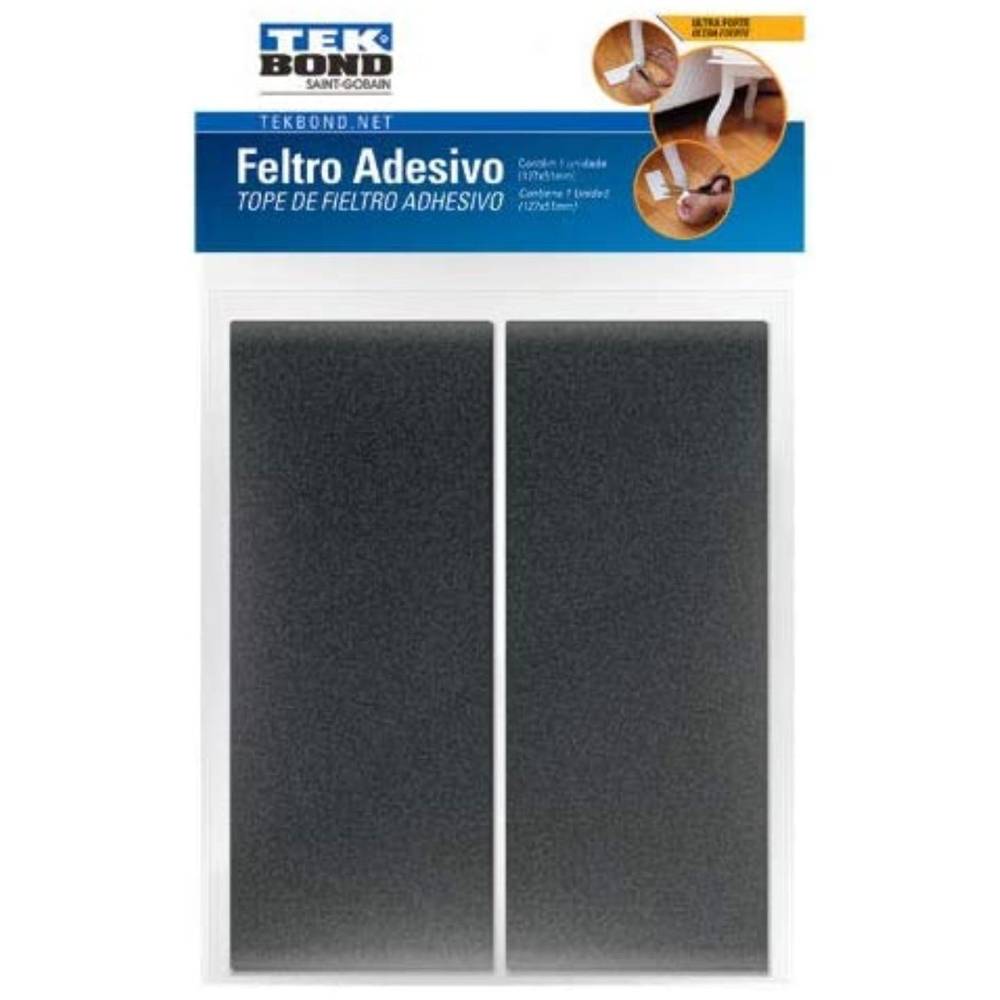 Tekbond feltro retangular preto (127x51cm)