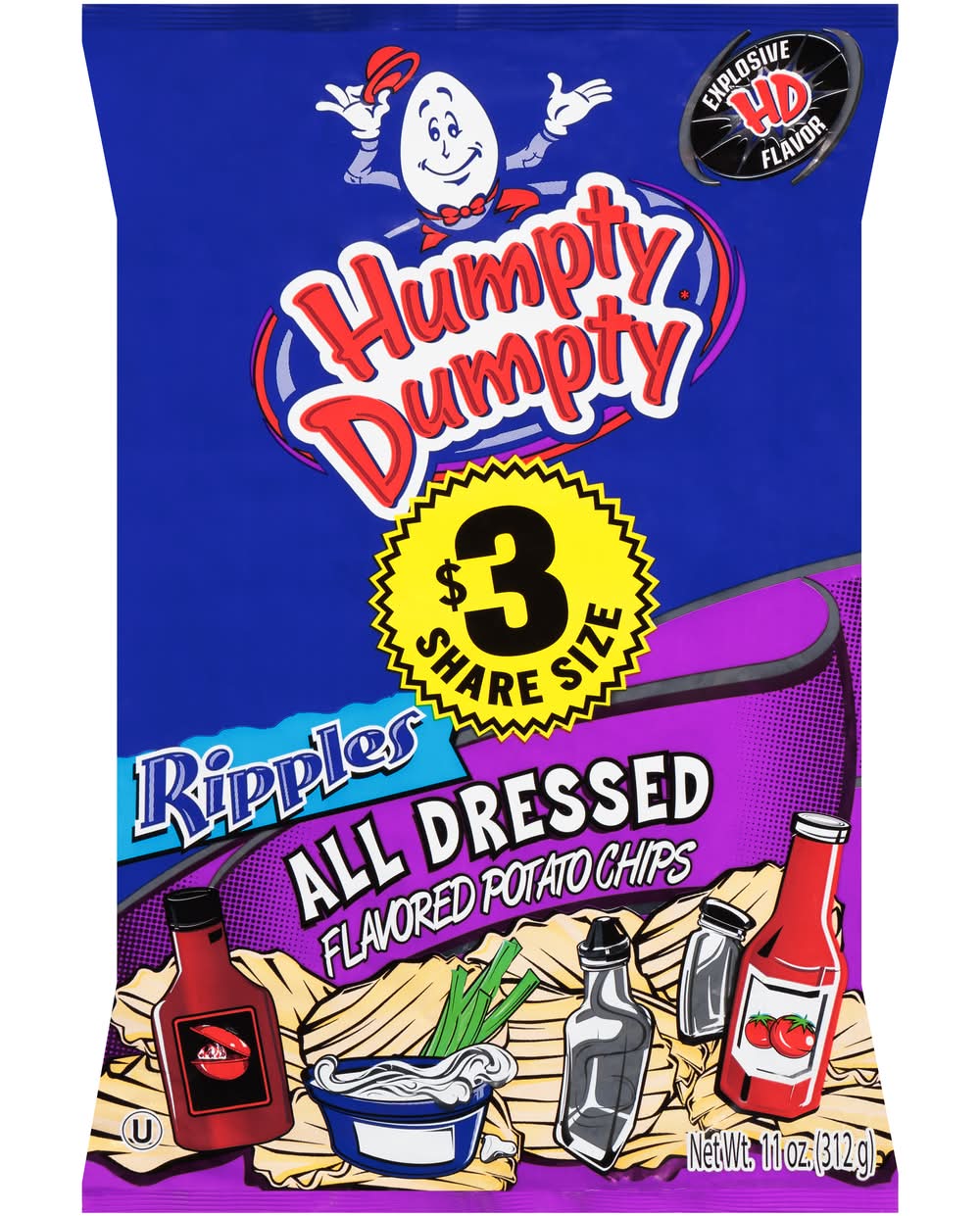 Humpty Dumpty All Dressed Ripples Potato Chips (11 oz)
