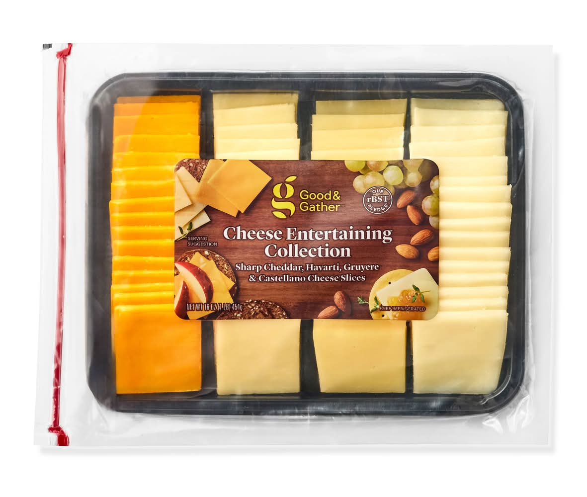 Good & Gather Cheese Entertaining Slices Collection Tray With Variety pack (16 oz)