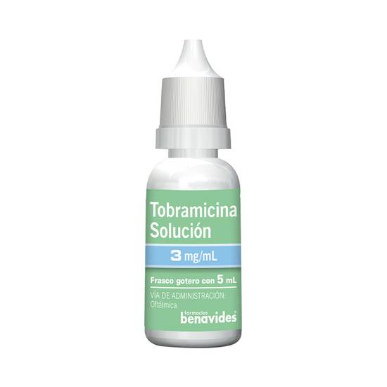 Farmacias Benavides tobramicina solución 3 mg/ml