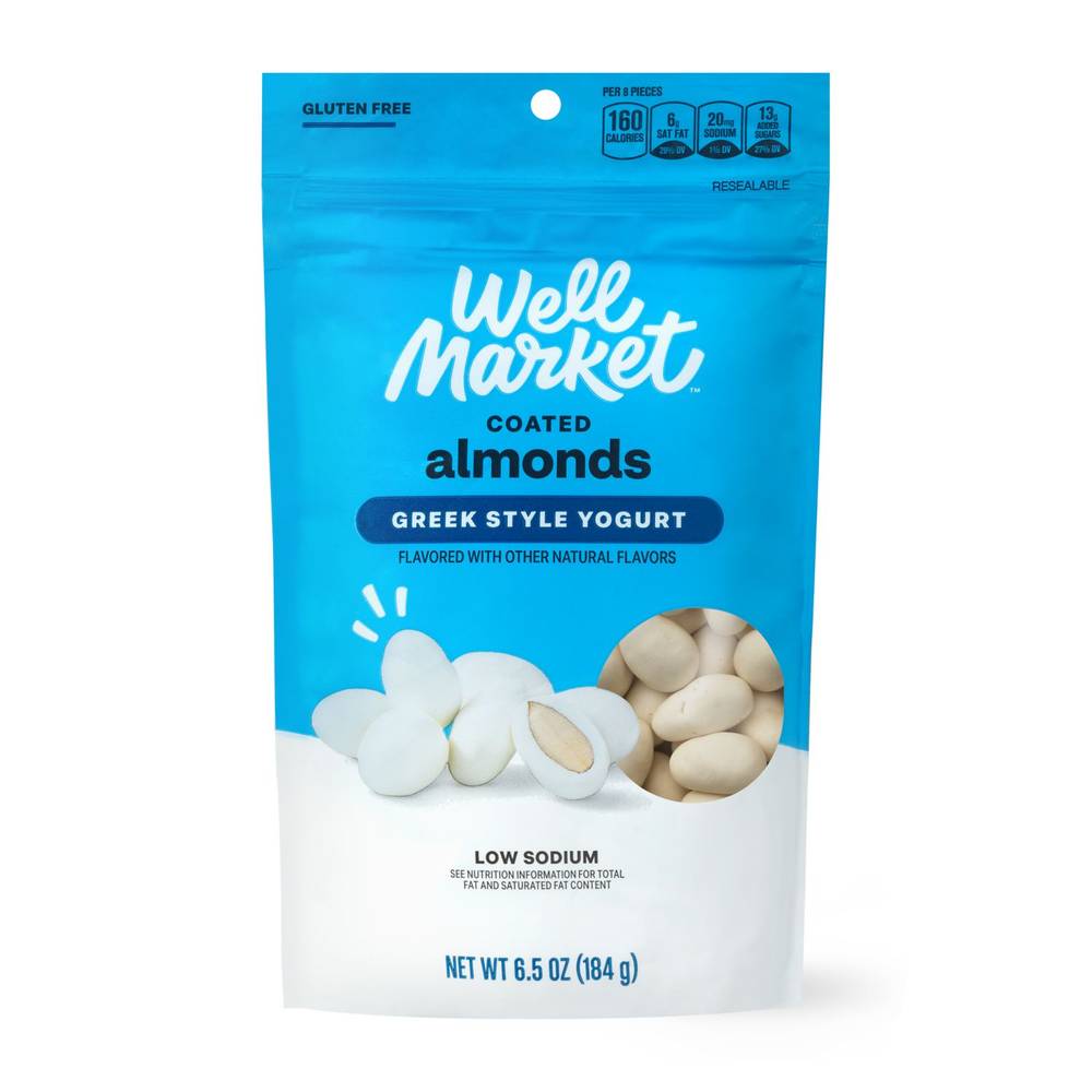 Well Market, Greek Style Yogurt Flavored Covered Almonds, 6.5 Oz