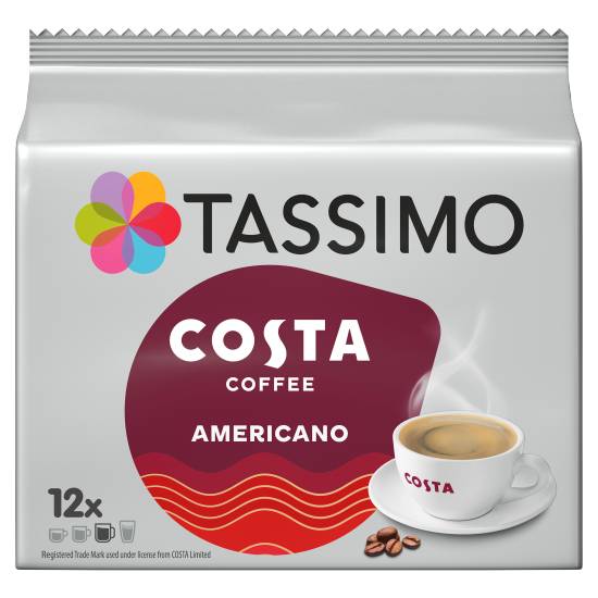 Tassimo Costa Americano Coffee Pods X12