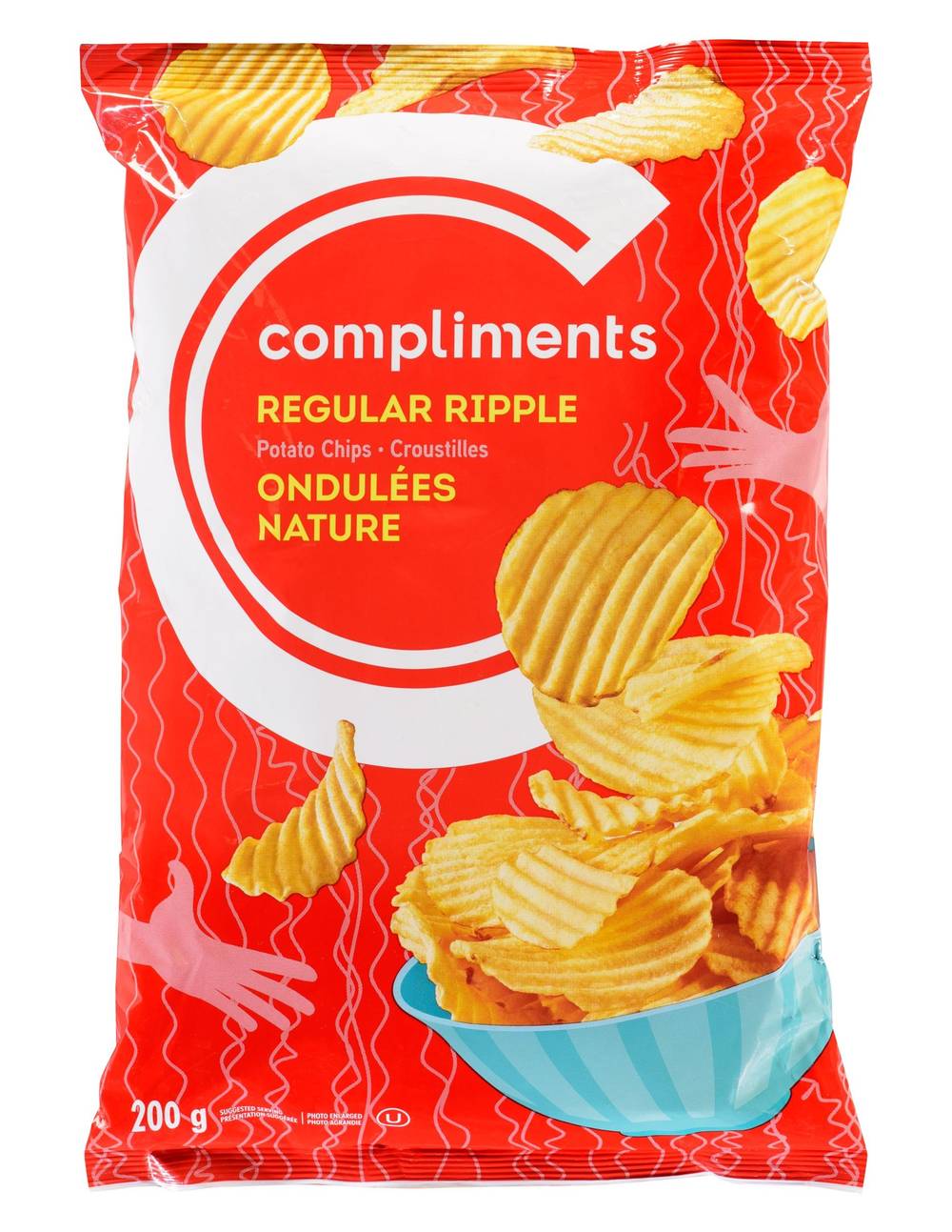 Compliments Regular Ripple Potato Chips (200 g)