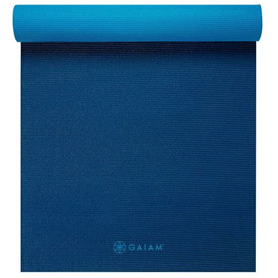 Gaiam 6mm Yoga Mat 2-Color Navy/Blue