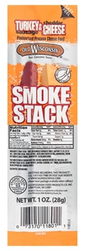 Old Wisconsin Smoke Stack Turkey Sausage & Cheddar Cheese 1oz