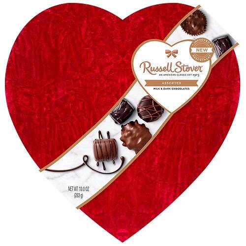 Order Russell Stover Fine Valentine Heart Chocolate - 10.0 oz food online from Walgreens store, NEW BERN on bringmethat.com