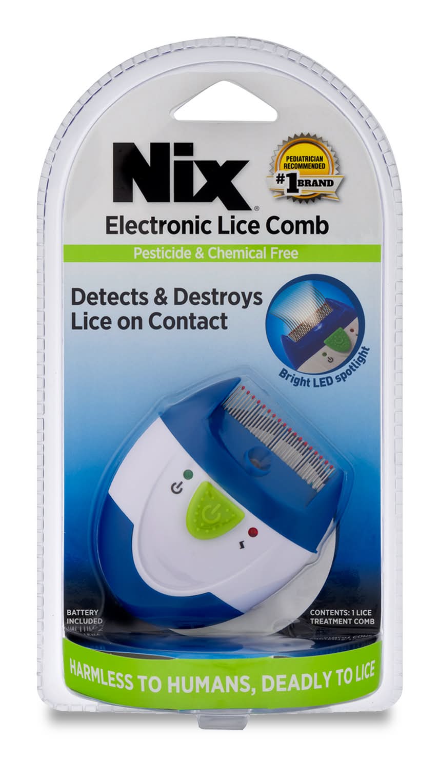 Nix Electronic Lice Comb, Detects and Destroys Lice on Contact, Chemical Free