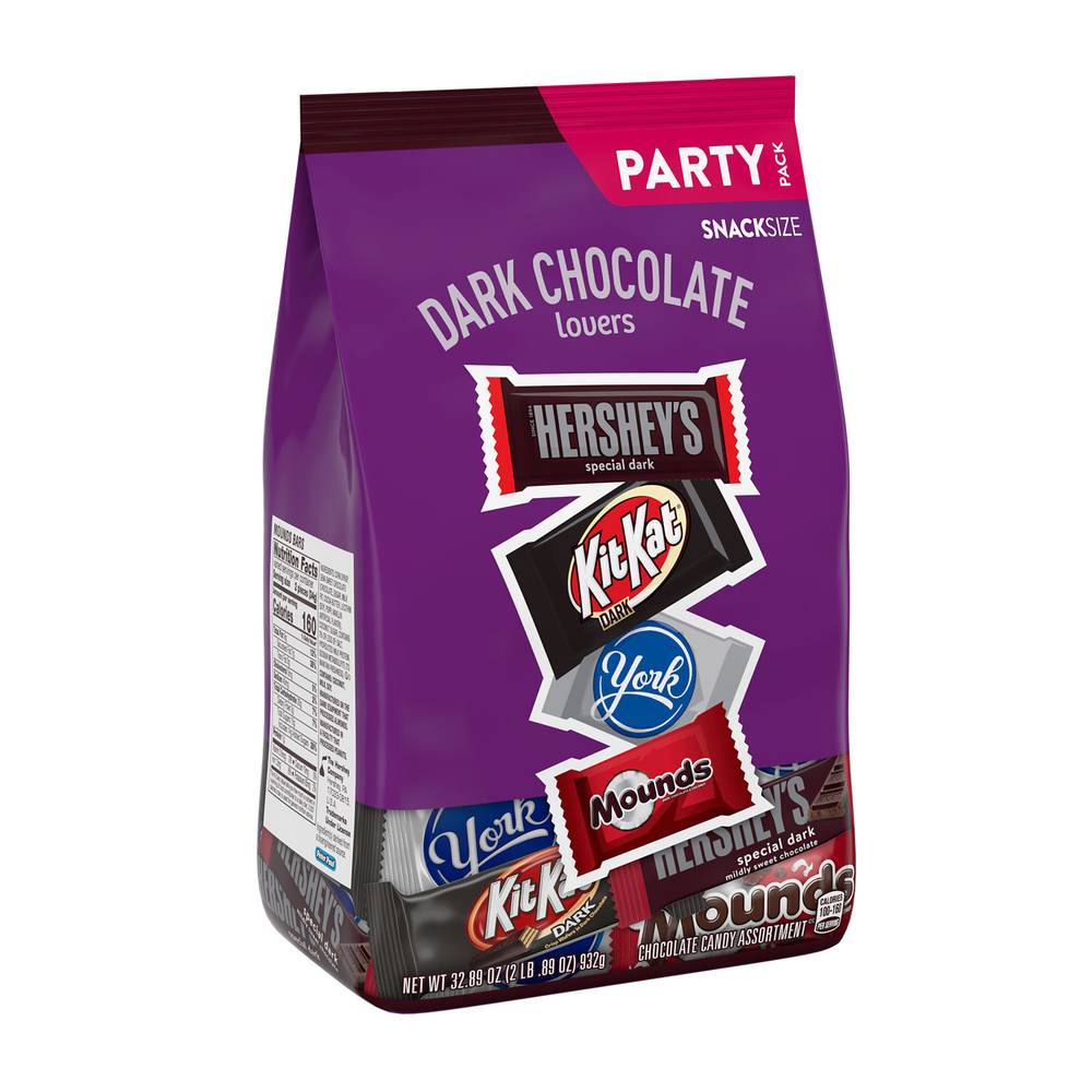 Hershey's Dark Chocolate Lovers Party Back Snack Size Assortment (2.06 lbs)