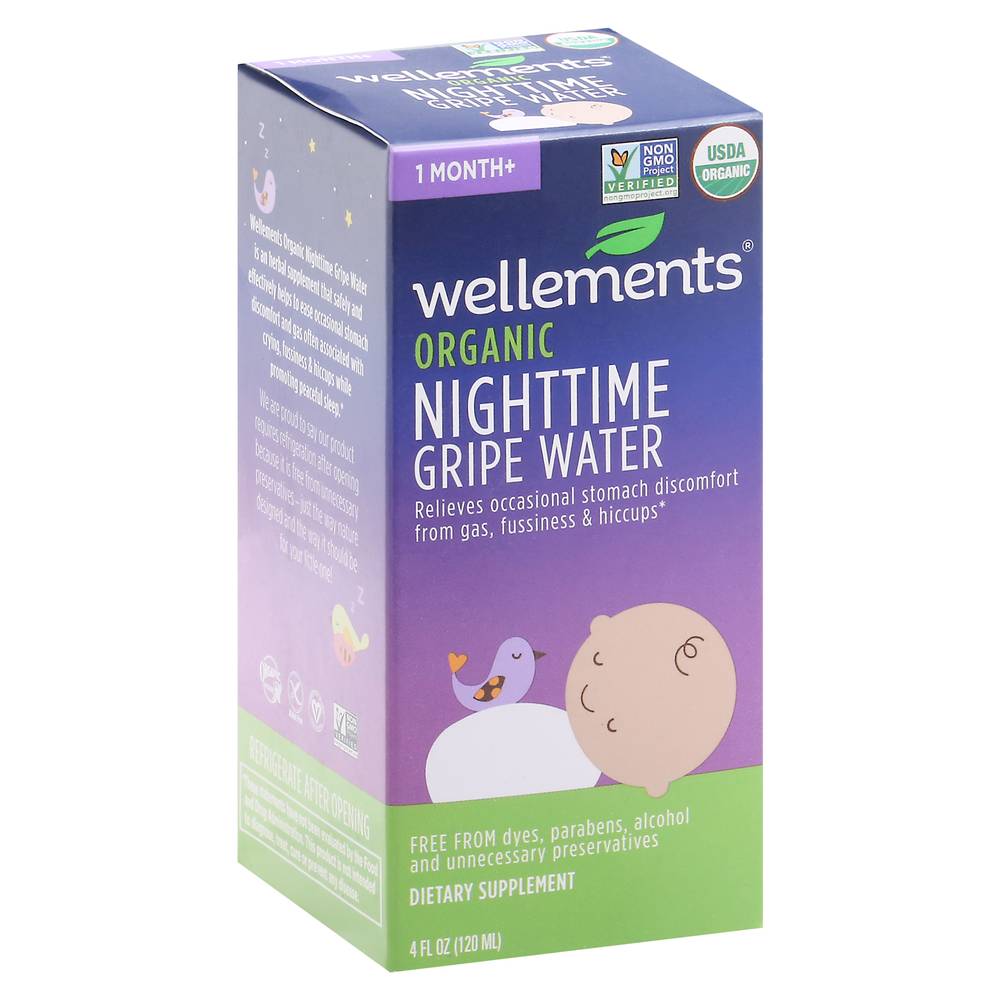 Wellements Organic Night Time Gripe Water (4 fl oz)