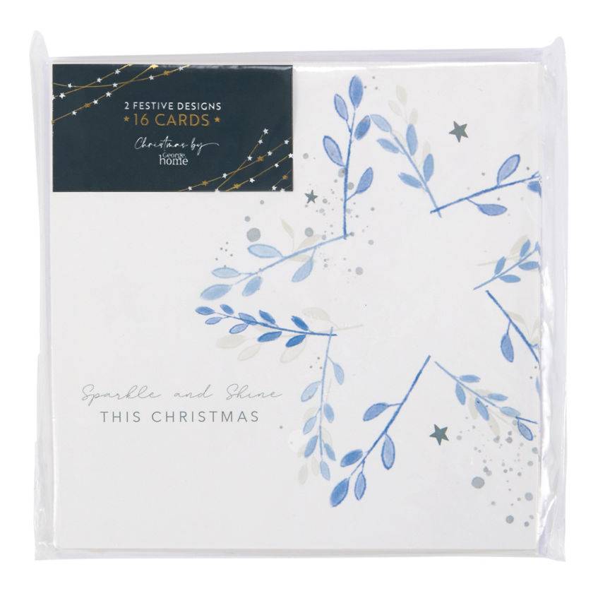 George Home Star and Tree Christmas Cards (16 pack)