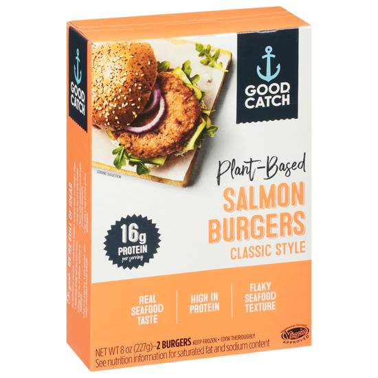 Good Catch Plant Based Classic Style Salmon Burgers (2 ct, 4 oz)