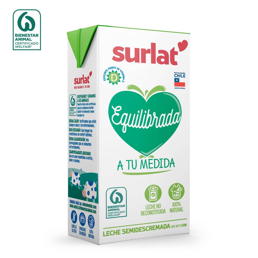 Surlat leche semidescremada  (1 l)