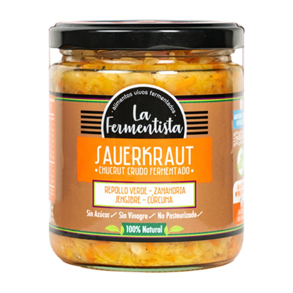 La fermentista sauerkraut chucrut crudo fermentado (frasco 390 g)