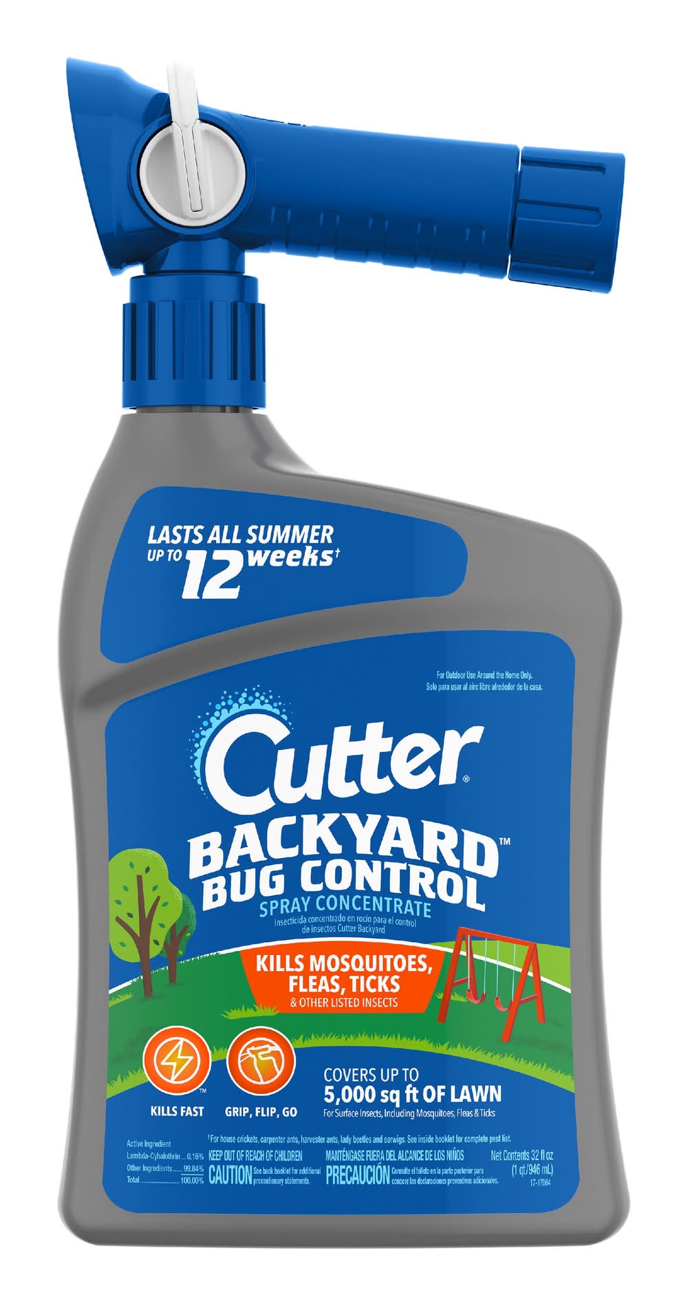 Cutter Mosquito Backyard Bug Control Spray 32.0 -fl oz Hose end sprayer Concentrate Insect killer