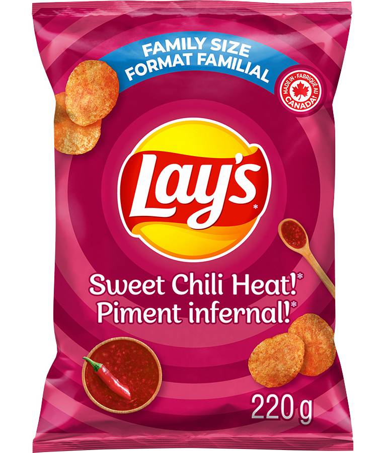 Lay's Sweet Chili Heat Potato Chips (220 g)