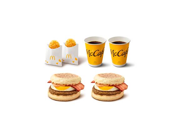 朝マックで！月見バーガー　デリバリーセット Morning Tsukimi Delivery Set