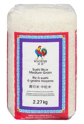 Rooster Medium Grain Sushi Rice (2.27 kg)